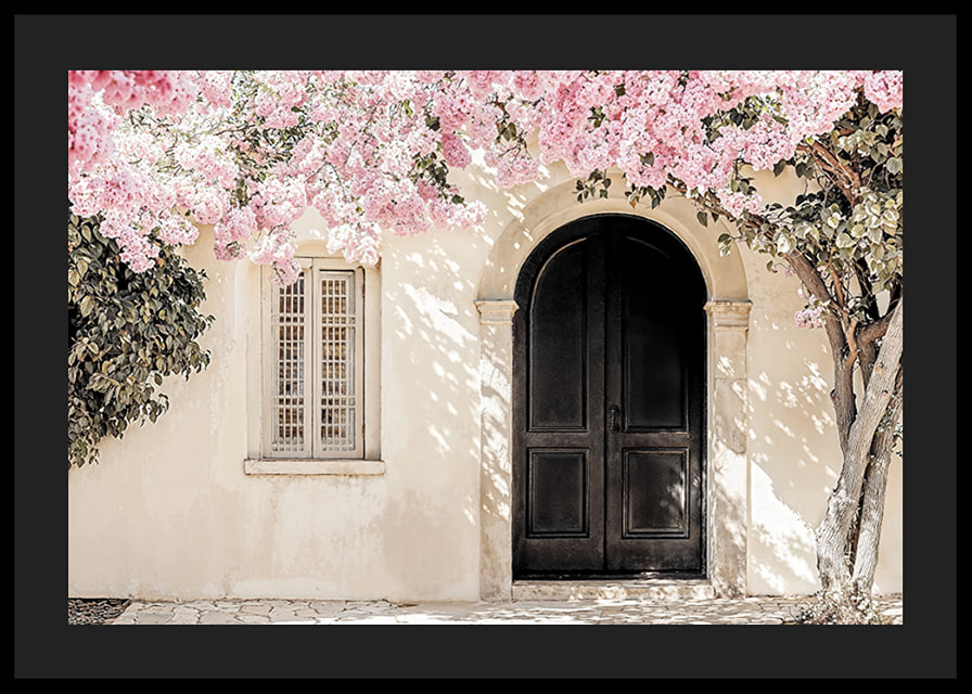 Mjuk ro under blommande rosa skydd-12