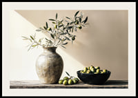 Olive branches in a vase create rustic charm and tranquility-2