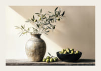 Olive branches in a vase create rustic charm and tranquility-3
