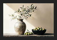 Olive branches in a vase create rustic charm and tranquility-5
