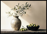 Olive branches in a vase create rustic charm and tranquility-6