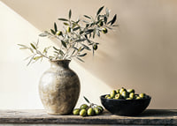 Olive branches in a vase create rustic charm and tranquility-7