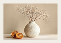 Elegant plakat med rustikk vase og skiver av appelsiner-3