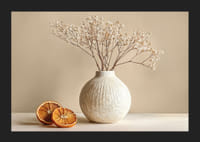 Elegant plakat med rustikk vase og skiver av appelsiner-5