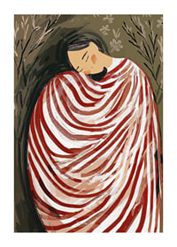Red stripes embrace in a dreamlike peacefulness-1