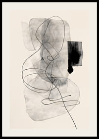 Minimalistická abstrakcia s plynulými líniami a šedými tónmi-2