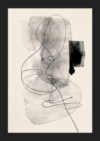 Minimalistická abstrakcia s plynulými líniami a šedými tónmi-5