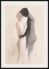 Två silhuetter möts i en mjuk och romantisk dans-2