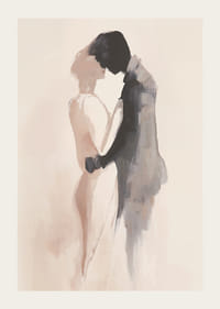 Två silhuetter möts i en mjuk och romantisk dans-3