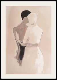 Two silhouettes embraced in a moment of timeless beauty-2