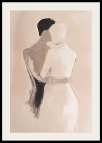 Two silhouettes embraced in a moment of timeless beauty-2