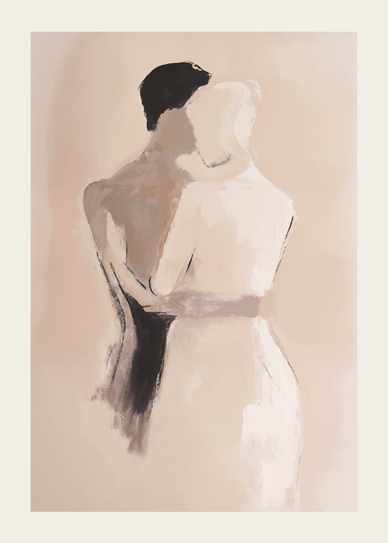 Two silhouettes embraced in a moment of timeless beauty-12