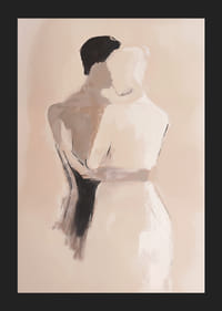 Two silhouettes embraced in a moment of timeless beauty-5