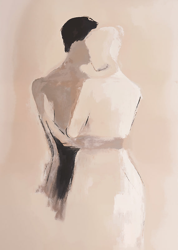Two silhouettes embraced in a moment of timeless beauty-12