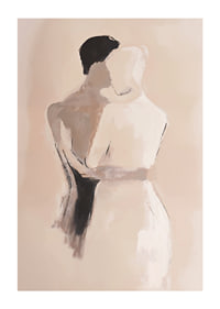 Two silhouettes embraced in a moment of timeless beauty-1