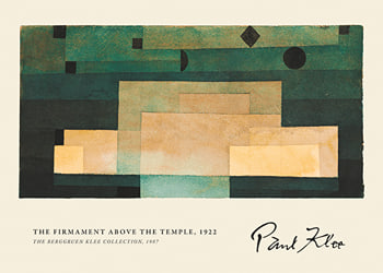 Poster The Firmament above the temple By Paul Klee