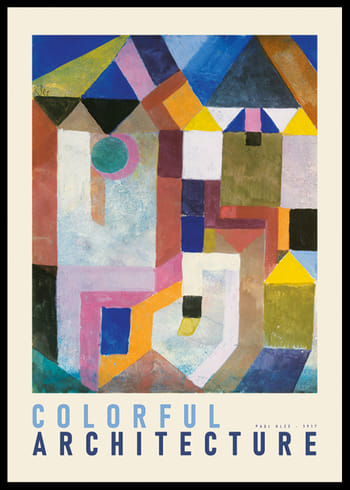 Poster Colorful Architecture By Paul Klee