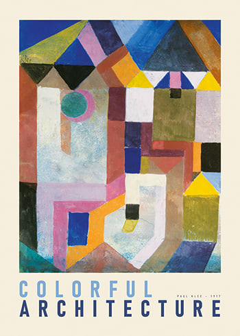 Póster Colorful Architecture By Paul Klee