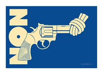Poster Non-Violence Vintage Blue Edition