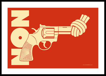 Affiche Non-Violence Vintage Red Edition
