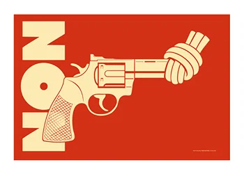 Poster Non-Violence Vintage Red Edition