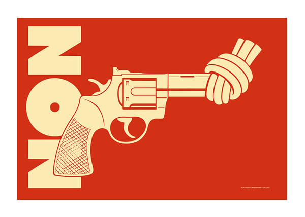Poster Non-Violence Vintage Red Edition