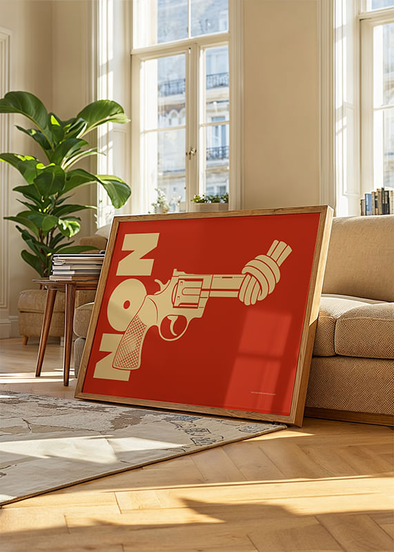 Poster Non-Violence Vintage Red Edition crossfade