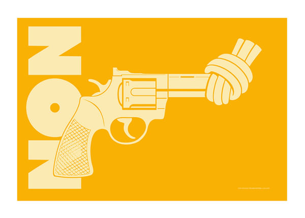Poster Non-Violence Vintage Yellow Edition