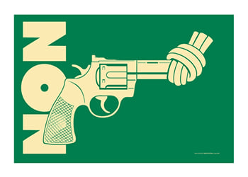 Poster Non-Violence Vintage Green Edition