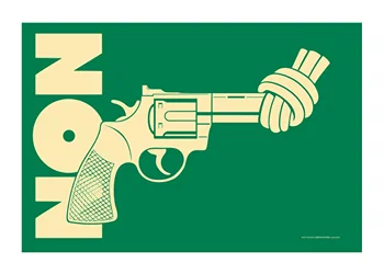 Poster Non-Violence Vintage Green Edition