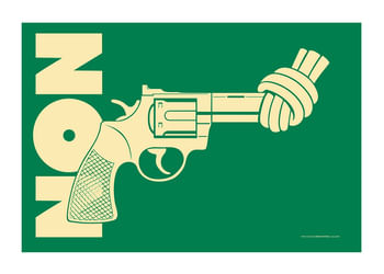 Poster Non-Violence Vintage Green Edition