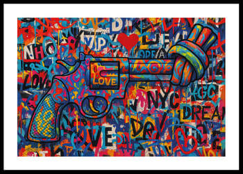 Poster Graffiti For Non-Violence