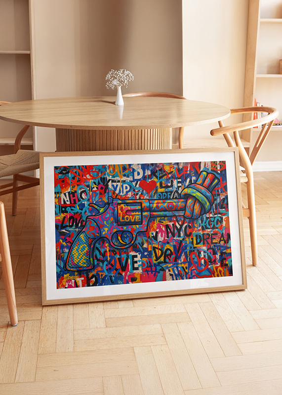 Poster Graffiti For Non-Violence crossfade