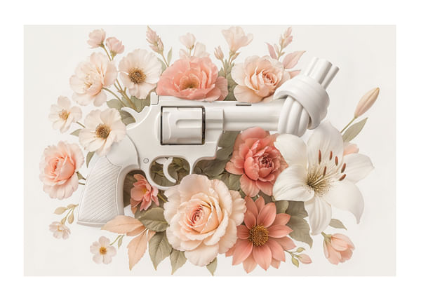 Poster Non-Violence In Bloom White Edition