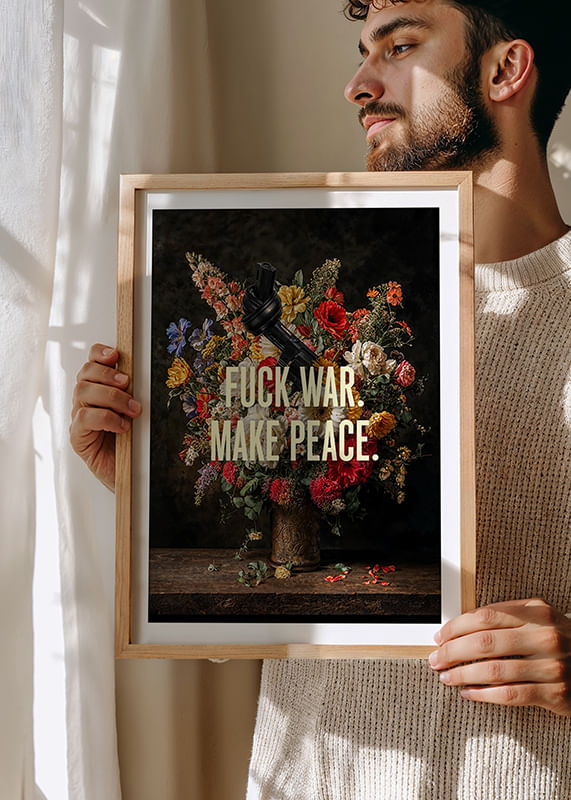 Juliste Fuck War Make Peace crossfade