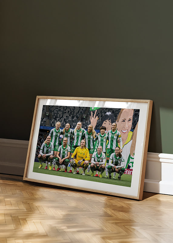 Poster Startelvan Svenska Cupmästare 2025 Hammarby IF crossfade