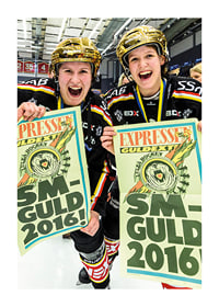 Emma Eliasson och Michelle Karvinen Firar SM-GULD 2016 Luleå Hockey-1