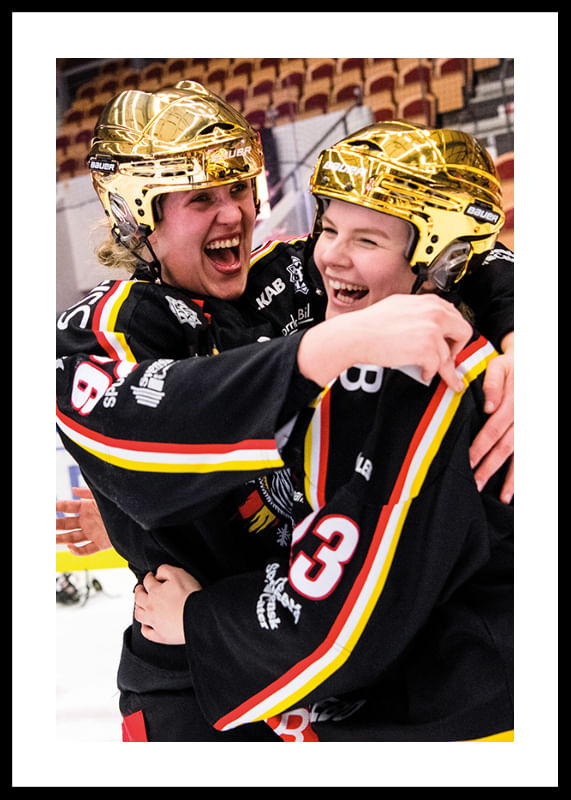 Poster Melinda Olsson och Pernilla Forsgren SM-Guld 2018 Luleå Hockey