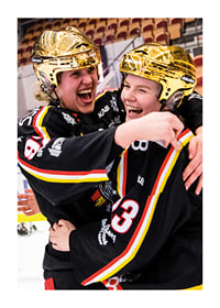 Melinda Olsson och Pernilla Forsgren SM-Guld 2018 Luleå Hockey-1