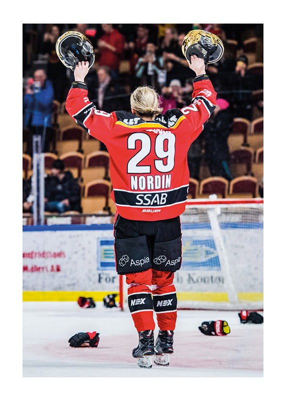 Poster Emma Nordin SM-Guld 2019 Luleå Hockey