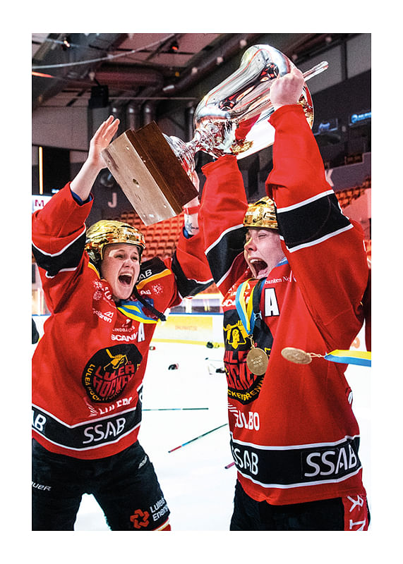 Johanna Fällman Och Ida Boman SM-Guld 2021 Luleå Hockey-12