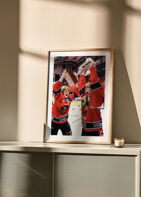 Poster Johanna Fällman Och Ida Boman SM-Guld 2021 Luleå Hockey crossfade