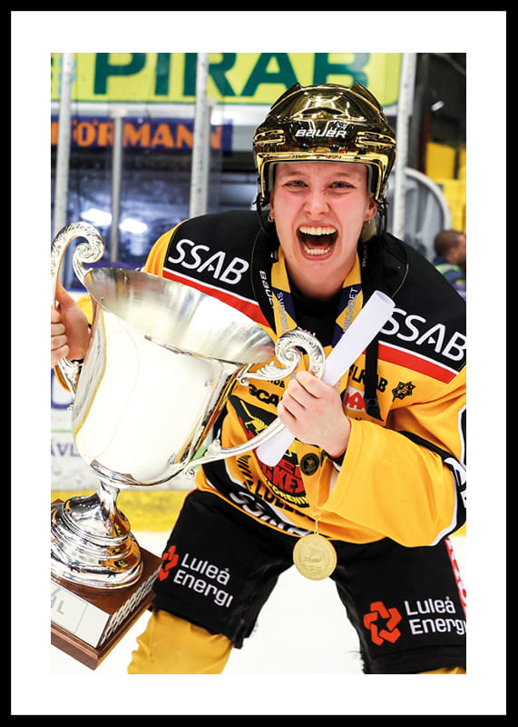 Poster Linn Peterson SM-Guld 2022 Luleå Hockey