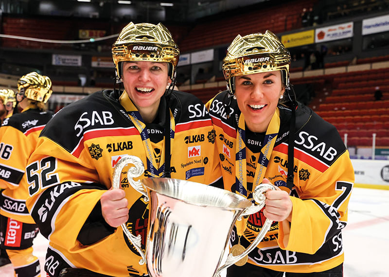 Sara Grahn Och Anna Kjellbin SM-Guld 2022 Luleå Hockey-12