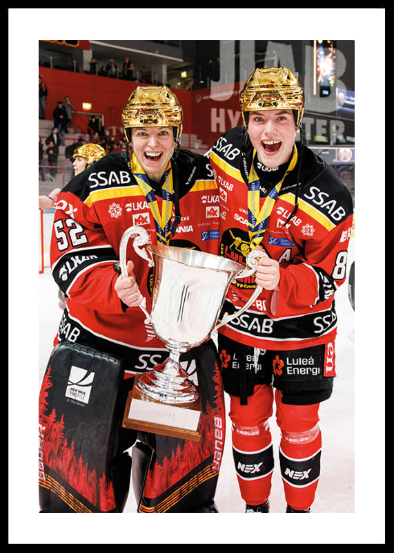 Poster Sara Grahn Och Ronja Savolainen SM-Guld 2023 Luleå Hockey