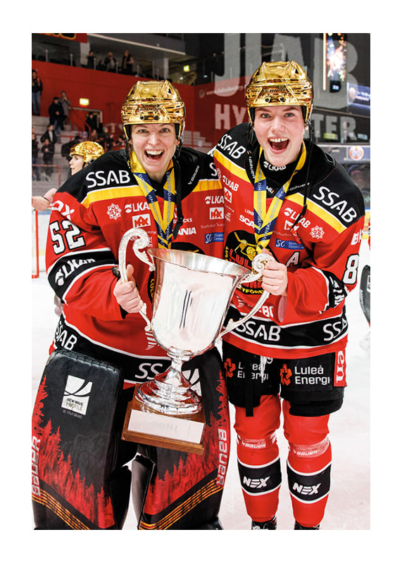 Poster Sara Grahn Och Ronja Savolainen SM-Guld 2023 Luleå Hockey