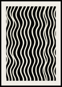 Un model abstract alb-negru de linii ondulate care creează mișcare și armonie.-2