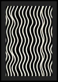 Un model abstract alb-negru de linii ondulate care creează mișcare și armonie.-4