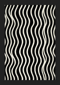 Un model abstract alb-negru de linii ondulate care creează mișcare și armonie.-5