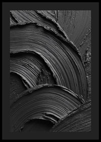 Abstract black brush strokes form a wavy and dramatic pattern.-0